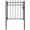 vidaXL Gjerdeport HORST 100 x 100 cm Metall Svart L&aring;sbar