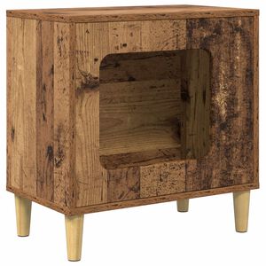 vidaXL Katt Hus Gammelt tre 51 x 30 x 52 cm Konstruert tre