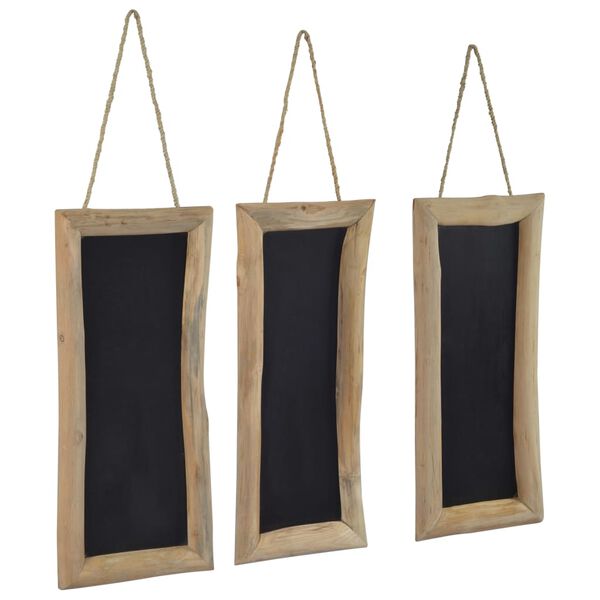 vidaXL Tavler 3 stk 30x70 cm heltre teak