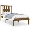 vidaXL Sengeramme honningbrun heltre 90x190 cm Single