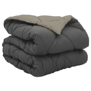 vidaXL Full &aring;r dyne Lys gr&aring; og antrasitt 200 x 135 cm Mikrofiber