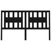 vidaXL Sengegavl svart 141x4x100 cm heltre furu
