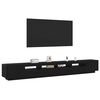 vidaXL TV-benksett 3 pcs Svart 300 x 35 x 40 cm Konstruert tre