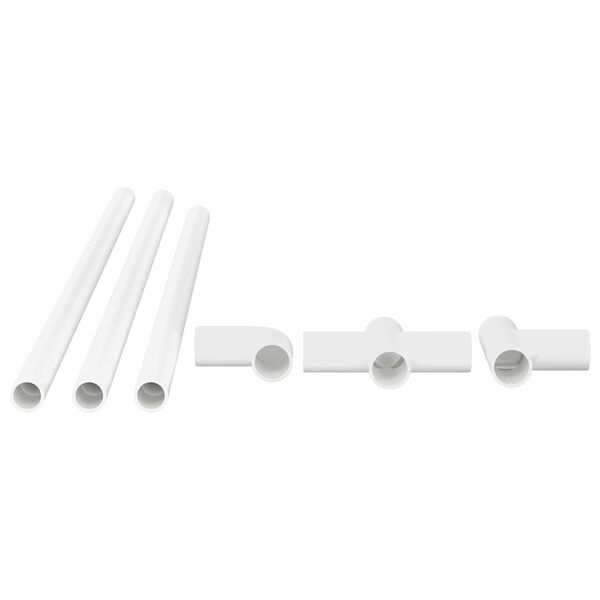 vidaXL PVC R&oslash;r 29 pcs Hvit PP og PE