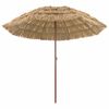 vidaXL Strandparasol Naturlig 255 x 255 x 255 cm Polyester og st&aring;l