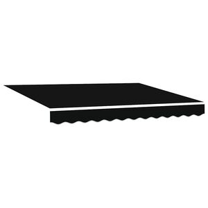 vidaXL Reserveduk til markise Svart 280 x 245 cm Polyester