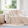 vidaXL Kastepledd 6 pcs Beige 220 x 240 cm Fleece