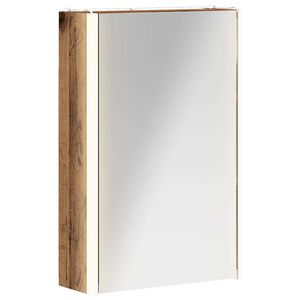 vidaXL Baderomsspeilskap Gammelt tre 33 x 11,5 x 50 cm Konstruert tre