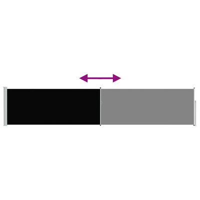 Vidaxl Uttrekkbar Sidemarkise 100x500 Cm Svart Vidaxl No Vidaxl Uttrekkbar Sidemarkise 100x500 Cm Svart Vidaxl No