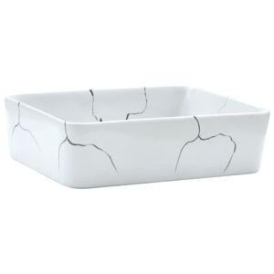 vidaXL Benkeservant hvit rektangul&aelig;r 46x35,5x13 cm keramikk