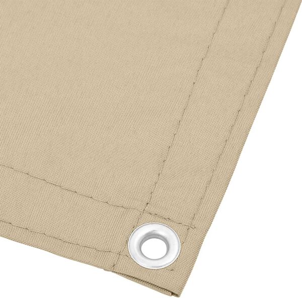 vidaXL Balkongskjerm beige 75x1000 cm 100% polyester oxford