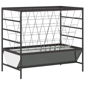 vidaXL Landsdyr f&ocirc;ringsapparat s&oslash;lv 100 x 60 x 90 cm Galvanisert St&aring;l