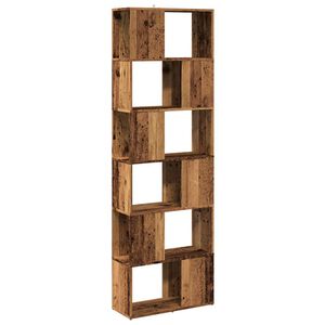 vidaXL Bokhylle/romdeler gammelt tre 60x24x186 cm