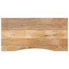 vidaXL Skrivebordsplate med kurve 120x60x2,5 cm heltre grovt mangotre