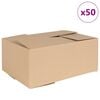 vidaXL Sammenleggbar boks 50 pcs Naturlig 35 x 24 x 15 cm Papp