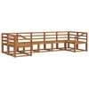 vidaXL Utend&oslash;rs sofa-sett 7 pcs Naturlig Solid akasietre