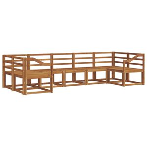 vidaXL Utend&oslash;rs sofa-sett 7 pcs Naturlig Solid akasietre