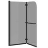 vidaXL Dusjinnhegning Svart 95 x 140 cm ESG Glass og Aluminium