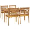 vidaXL Hagespisegruppe 5 deler heltre teak