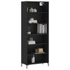 vidaXL Highboard svart 69,5x32,5x180 cm konstruert tre
