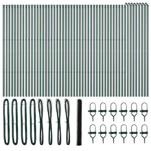 vidaXL Sekskantet gjerde grunstift 100 x 1,6 m PVC-belagt st&aring;l Gr&oslash;nn