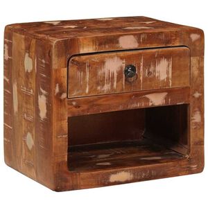 vidaXL Vegghengt Nattbord med skuff Flerfarget 40 x 30 x 36 cm