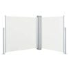vidaXL Uttrekkbar sidemarkise 100x600 cm kremhvit