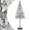 vidaXL Kunstig juletre Hvit 86 x 86 x 210 cm Polyetylen og Metall
