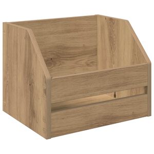 vidaXL Vinylalbum Boks Artisan eik 38 x 30 x 29 cm Konstruert tre
