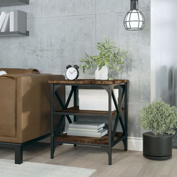 vidaXL Sidebord r&oslash;kt eik 40x42x50 cm konstruert tre