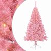 vidaXL Kunstig Forh&aring;ndsopplyst Juletre med 150 LED Rosa 120 cm PVC