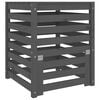 vidaXL Kompostkasse gr&aring; 63,5x63,5x77,5 cm heltre furu