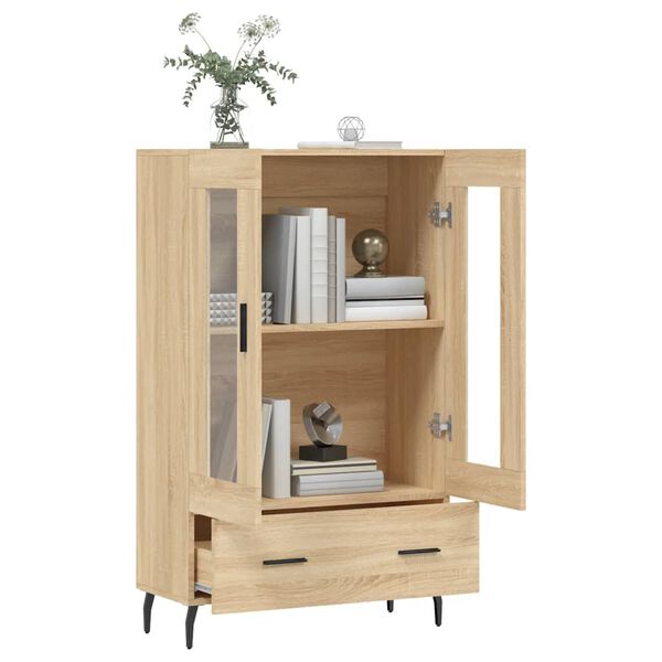 vidaXL Highboard sonoma eik 69,5x31x115 cm konstruert tre