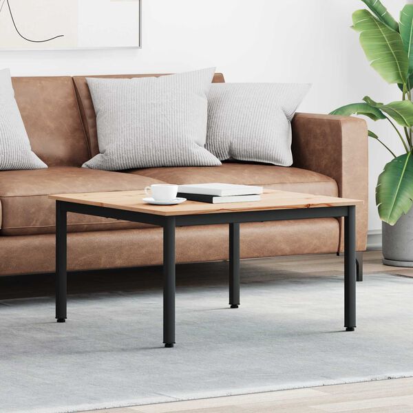 vidaXL Kaffebord Naturlig 80 x 80 x 45 cm Massiv furu