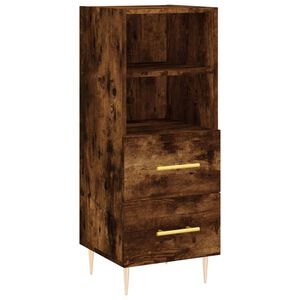 vidaXL Skjenk r&oslash;kt eik 34,5x34x90 cm konstruert tre