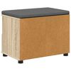 vidaXL Gangbenk Sonoma eik 60 x 38 x 46 cm Sponplate og Polstret Stoff