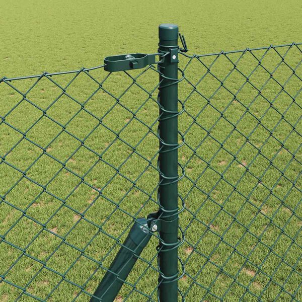 vidaXL Gjerdep&aring;le gr&oslash;nn 10 x 1,6 m (40 x 40 mm mesh) St&aring;l og PVC