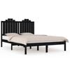 vidaXL Sengeramme svart heltre furu 120x190 cm Small Double
