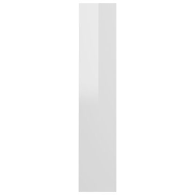 vidaXL Veggskoskap høyglans hvit 60x18x90 cm sponplater