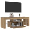 vidaXL TV-benk med LED-lys artisan eik 120x36,5x40 cm konstruert tre