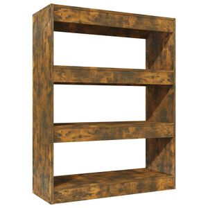 vidaXL Bokhylle/romdeler r&oslash;kt eik 80x30x103 cm konstruert tre