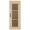 vidaXL Highboard sonoma eik 34,5x34x180 cm konstruert tre