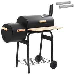 vidaXL Utend&oslash;rs grill 104 x 58 x 114 cm St&aring;l Svart