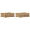 vidaXL Flytende nattbord 2 stk artisan eik 40x32x15 cm konstruert tre