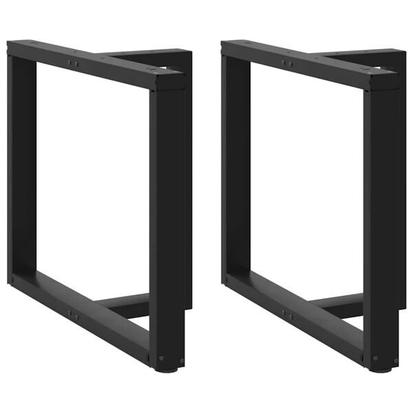 vidaXL Spisebordben T-formet 2 stk svart 90x35x(72-73) cm stål