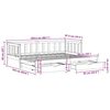 vidaXL Uttrekkbar dagseng med skuffer uten madrass 80x200 cm