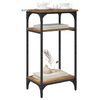 vidaXL Sidetabell med hylle Gamle tre 40 x 30 x 75 cm Konstruert tre