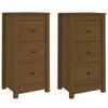 vidaXL Skjenker 2 stk honningbrun 40x35x80 heltre furu