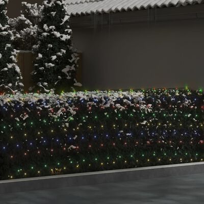 vidaXL Julenettlys flerfarget 3x3 m 306 lysdioder innendørs og utendørs