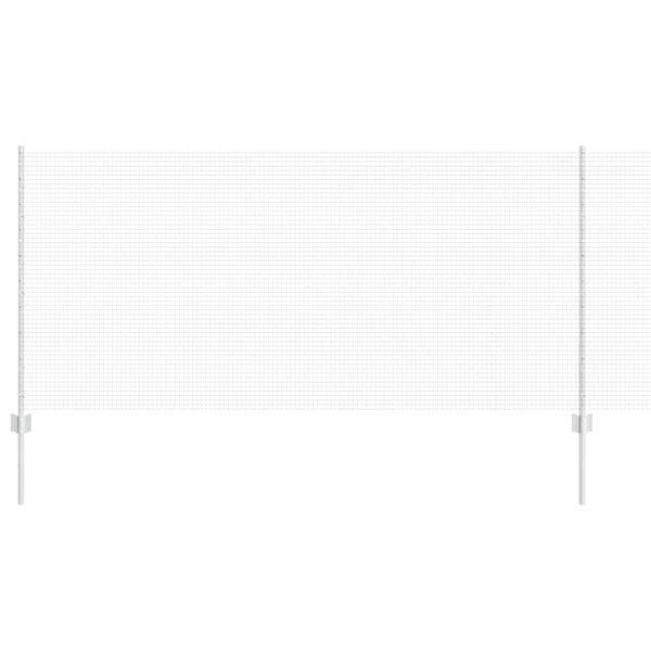 vidaXL Gjerde med stolpe s&oslash;lv 1 x 50 m St&aring;l